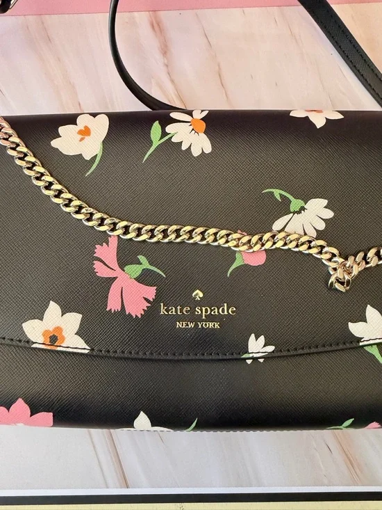 Kate Spade Madison Floral Waltz Flap Crossbody Bag - Picture 5 of 8